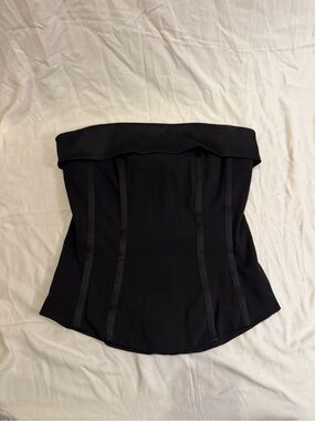 H&M Black Corset Zip Top Woman’s Size 8